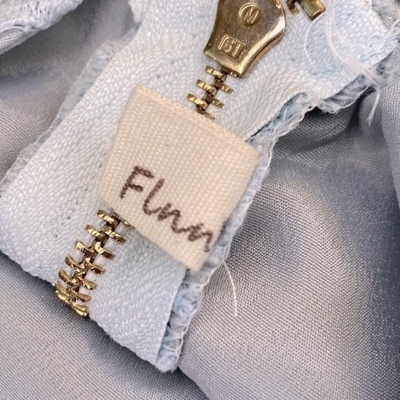 Flnn | Blue Lace Spaghetti Strap | Sweetheart Dress - Picture 7 of 8